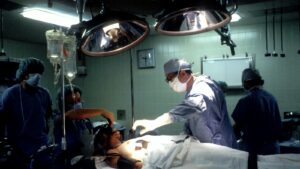 Doctor and nurses in an operating room
