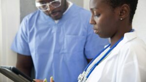 Doctor with a patient